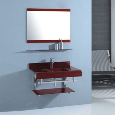 High Quality Glass Bathroom Cabinet, Glass Basin, Lavabo Basin