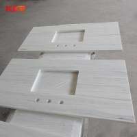 White Marble Look Artificial Stone Acrylic Solid Surface Sheets Countertops Vanity Tops