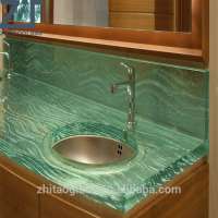 bathroom solid surface fusion sink countertop