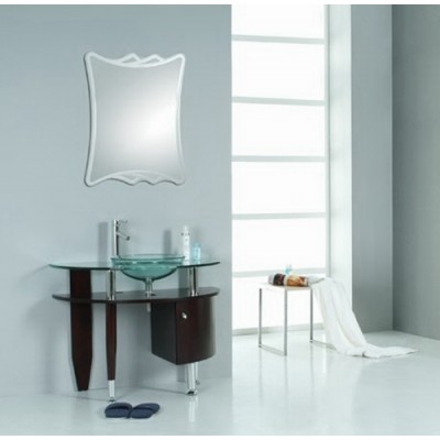 High Quality Bathroom Glass Wash Basin, Glass Vanity