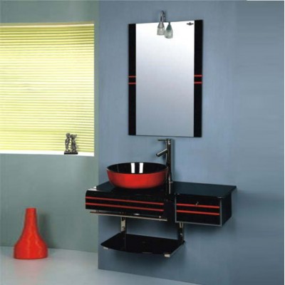 Cheap Price Bathroom Glass Cabinets , Bathroom Vanities