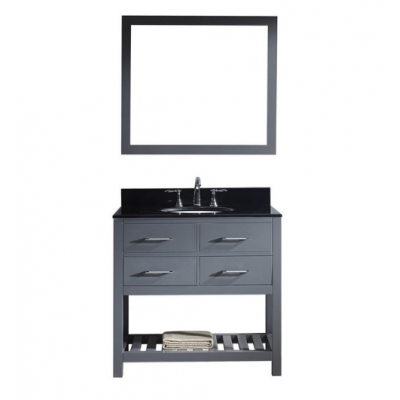 36" free standing wooden gray modern bathroom vanity YO-W098B