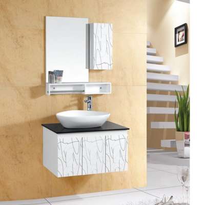 hot sale pvc bathroom cabinet with toothbrush holder