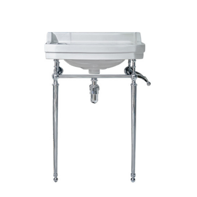 Traditional Freestanding Stainless Steel Vanity with Ceramic Sink