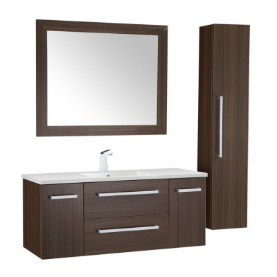 48" Modern Rich Brown Bathroom Vanity Set