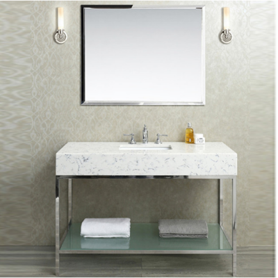 48'' Stainless Steel Bathroom Vanity with Storage