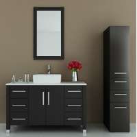 Whole Set European Simple Design Solid Wood Bathroom Vanity