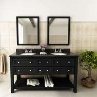 60" french style luxury bathroom vanities with marble countertop